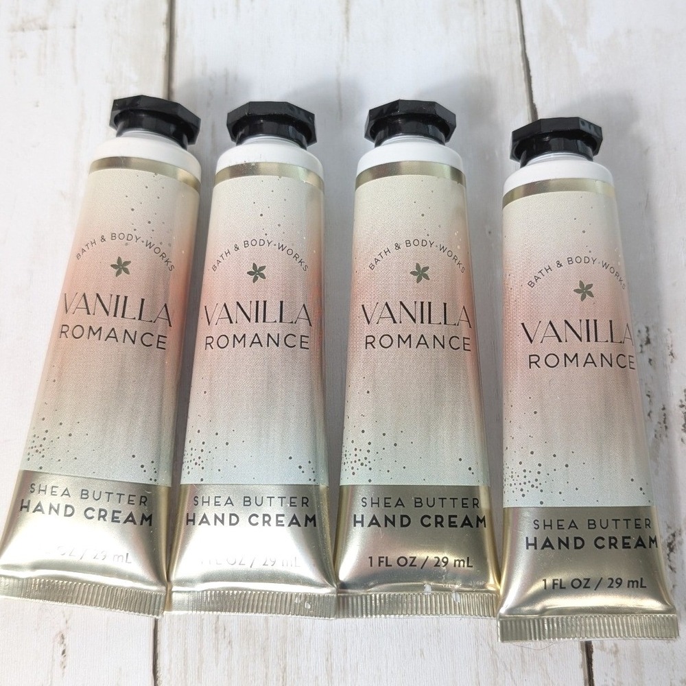 Bath & Body Works Hand Cream 1oz Vanilla Romance Shea Butter 4-Pack NEW‎